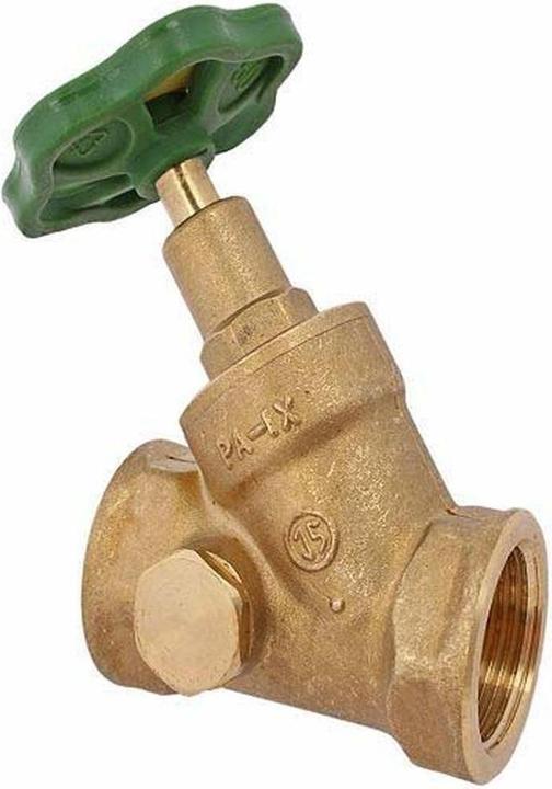 Schlosser Schlösser Schrägsitzventil 1410 DN 25, Rp 1, m Entleer., steig. Spindel