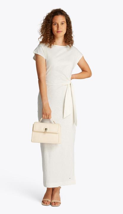 Image du produit Tommy Hilfiger Vestito Midi con Scollo a Barca e Nodo (S)