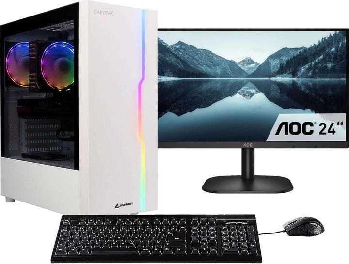 Image du produit Captiva PC Advanced Gaming R93-467 TFT Bundle (Ryzen 5 7500F/RTX5060 8GB GDDR7/SSD 1TB/32GB/WLAN/w/o OS) (1000 Go, 32 Go, AMD Ryzen 5 7500F, GeForce RTX 5060)