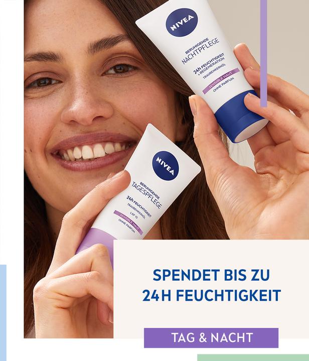 Produktbild NIVEA beruhigende Creme für tägliche empfindliche Haut SPF15, 50 ml (50 ml, Tagescreme, SPF 15)