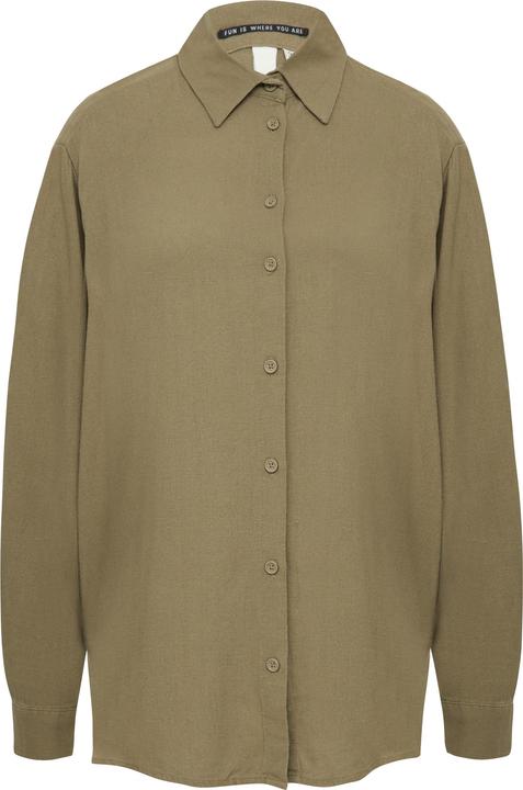 Actual product image S.Oliver Bluse Lange Hemdbluse aus Viskose-Leinenmix (44)