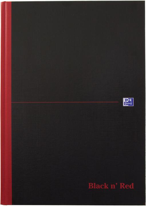 Actual product image Oxford Notebook Black 'n Red bound (A4, Lined, Hardcover)