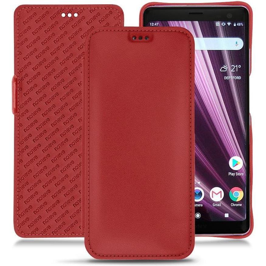 Thumbnail - Noreve Lederschutzhülle horizontal (Sony Xperia XZ3), Smartphone Hülle, Rot