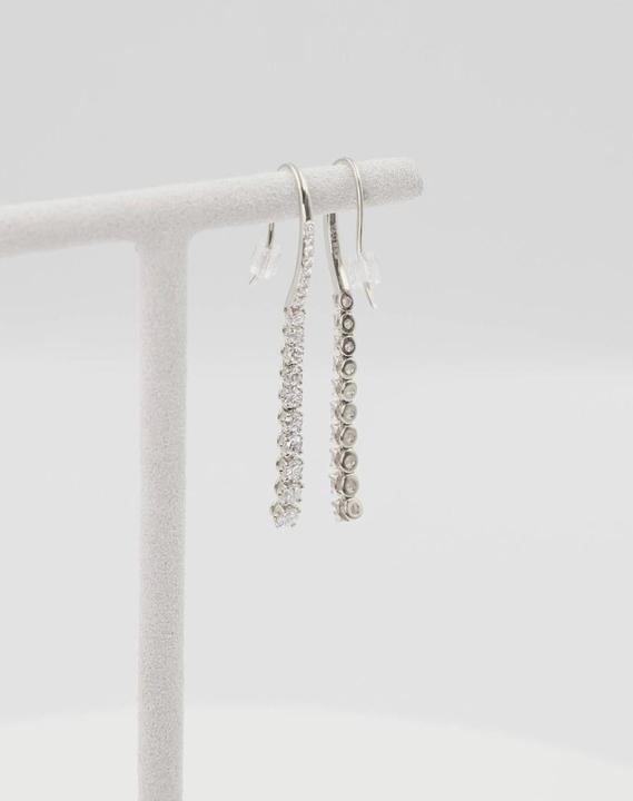 Image du produit Muau Boucles d'oreilles en diamant (Or blanc 750)