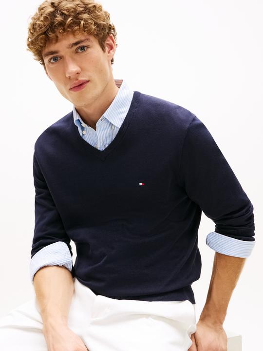 Actual product image Tommy Hilfiger Essential Cotton V Neck (S)
