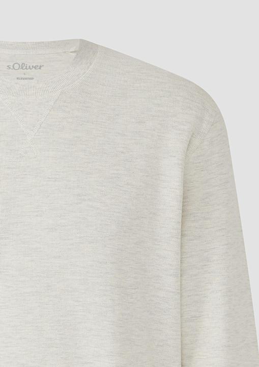 Produktbild s.Oliver Sweatshirt Strukturiertes Sweatshirt mit Rippbündchen (M)