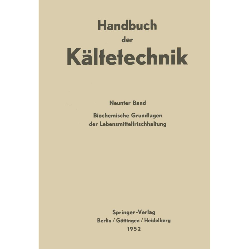 Biochemische Grundlagen der Lebensmittelfrischhaltung, Fachbücher