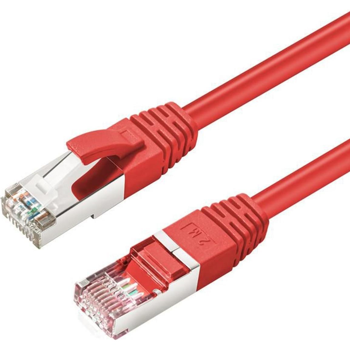 MicroConnect MC-SFTP6A015R Netzwerkkabel Rot 1,5 m Cat6a S/FTP (S-STP) (S/FTP, CAT6a, 1.50 m), Netzwerkkabel