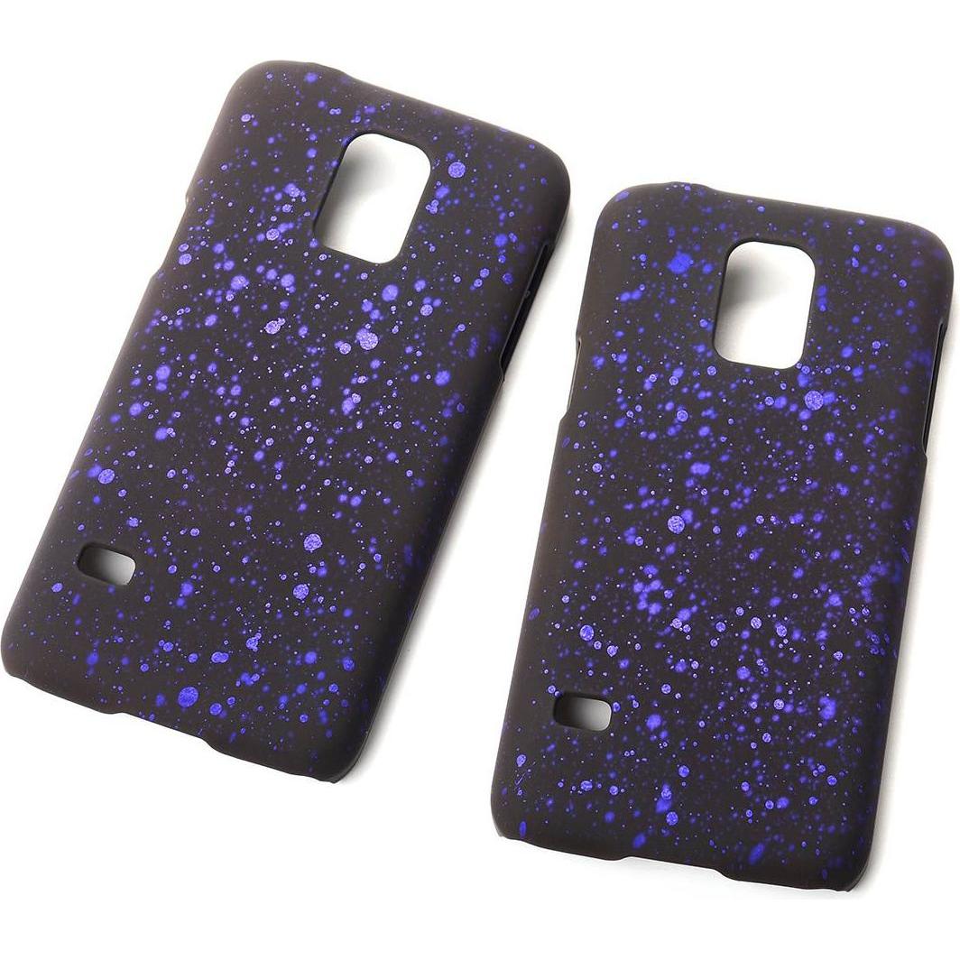 Thumbnail - König Design Handy Hülle Schutz Case Bumper Etuis für Samsung Galaxy S5 Mini 3D Sterne Lila (Samsung Galaxy S5 Mini), Sm...