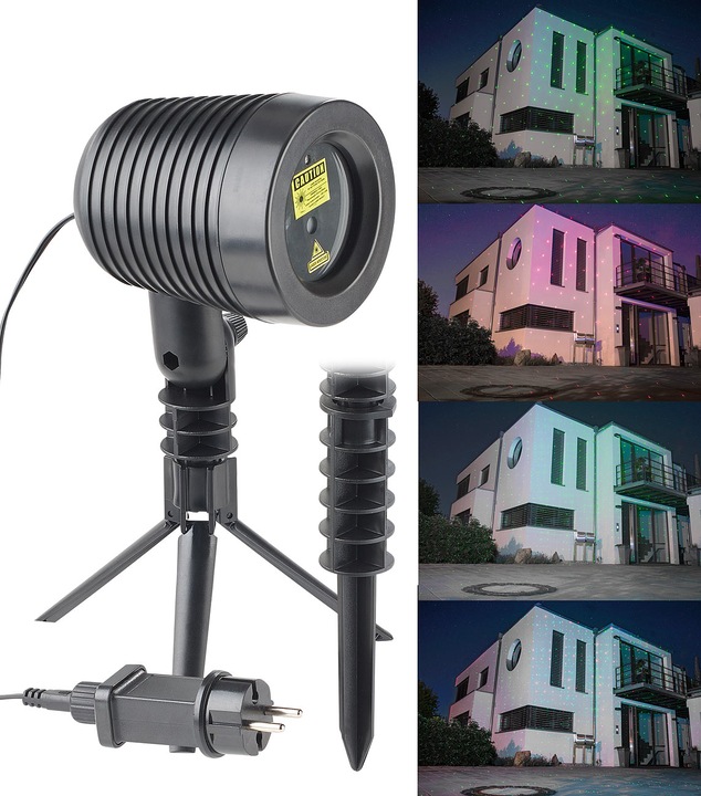 Actual product image Lunartec Laser projector with star rain light effect