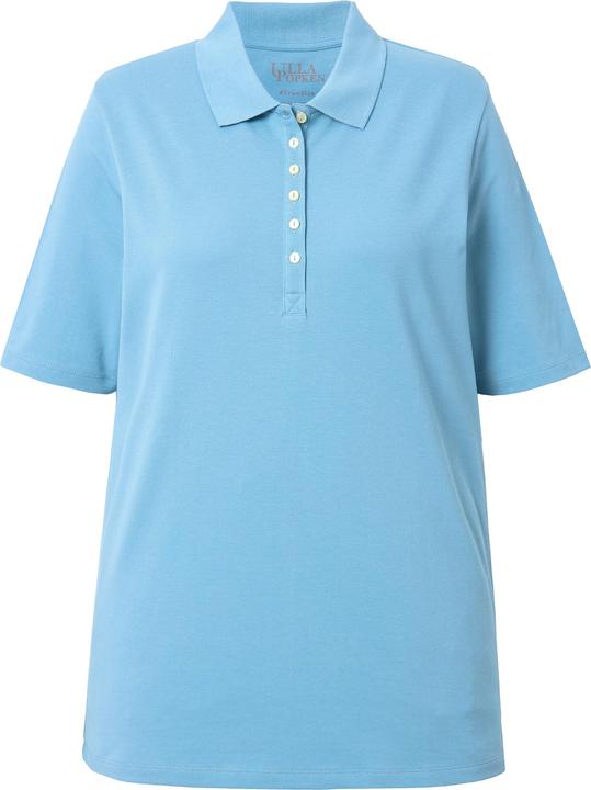 Immagine prodotto Ulla Popken Maglia polo in piqué con abbottonatura con nastro di velluto e mezze maniche (62)