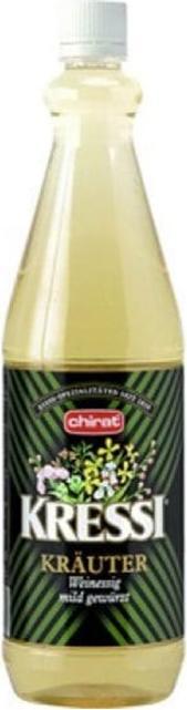Chirat Kressi vinegar, ideal for salad dressings & salads, refined with herbs. (1000 ml)