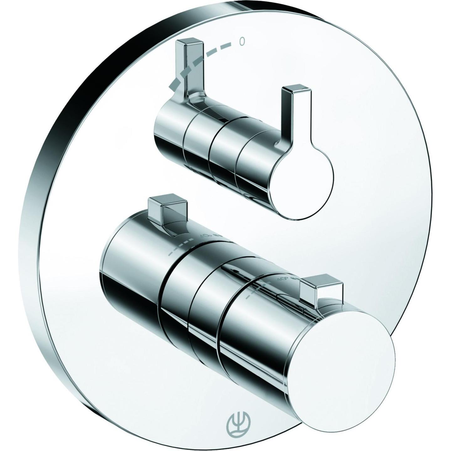 Kludi, Rubinetteria doccia, NOVA FONTE PURISTIC Mitigeur thermostatique encastré pour douche, pour 1 consommateur, avec robinet