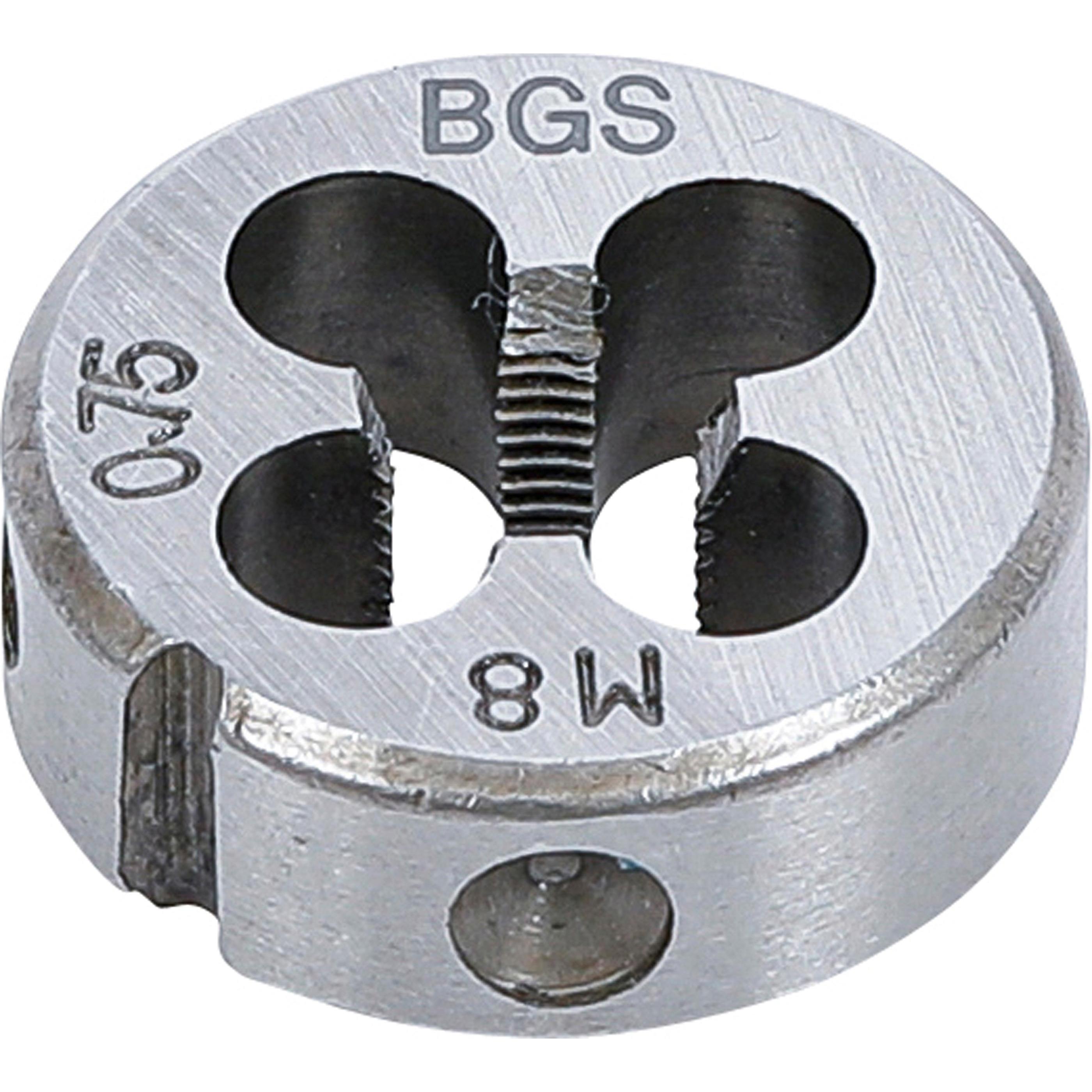 BGS, Gewindeschneider + Gewindebohrer, Gewindeschneideisen M8 x 0,75 x 25 mm
