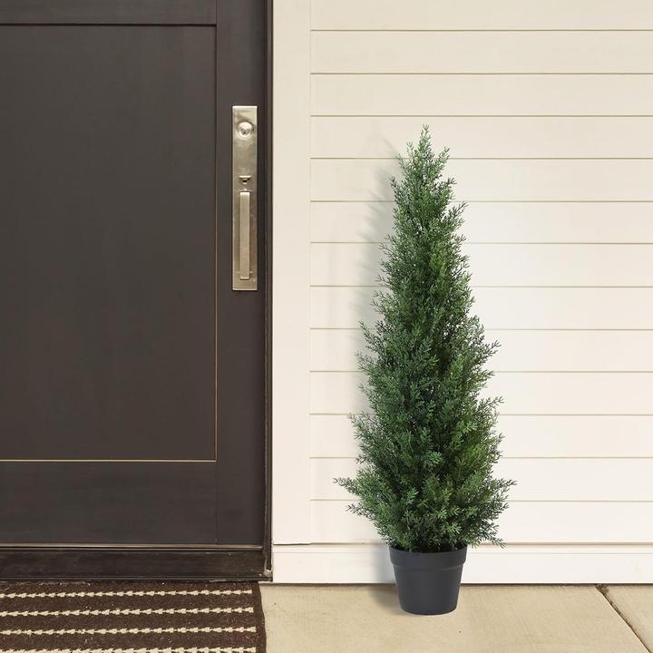 Produktbild Crosofmi Künstliche Zedernbäume im Topf, 2er-Set (95 cm)