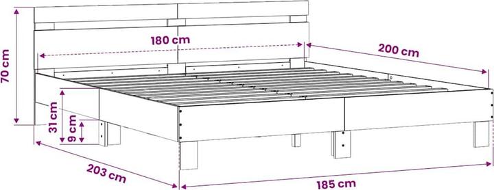 Image du produit vidaXL Bettgestell (180 x 200 cm)