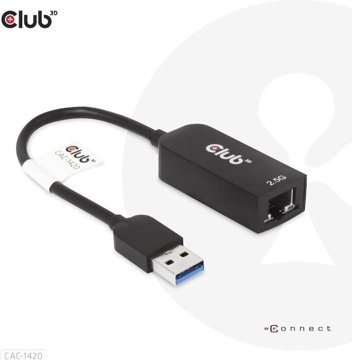 Actual product image Club 3D USB 3.2 Gen1 Type A on RJ45 (USB-C 3.2 Gen 1, RJ45 (1x))
