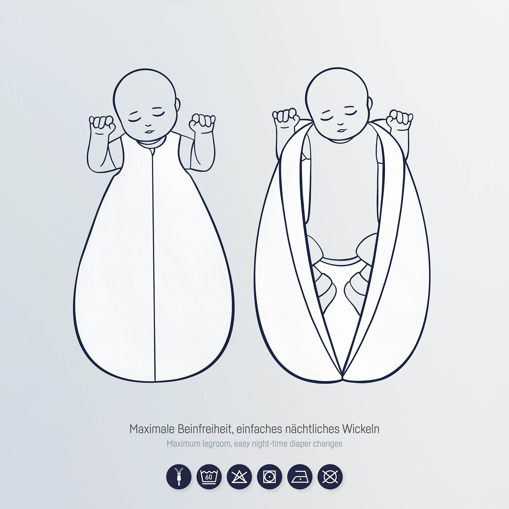 Thumbnail - Julius Zöllner, Babyschlafsack, Baby-Ganzjahresschlafsack Jersey Happy Sun Gr. 68/74 (74 cm)