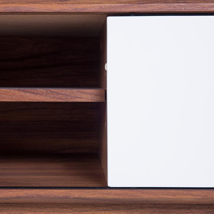 Actual product image Beliani Dark white Buffalo wood with ŠAFKA RTV (117 x 35 x 44 cm)