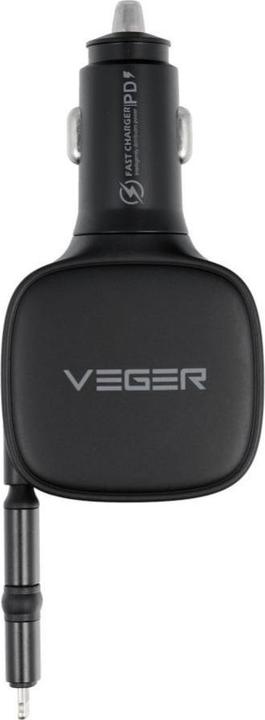 Produktbild Veger Car accessories car charger USB C + cable USB C / Lightning QC PD 84W CC89 black