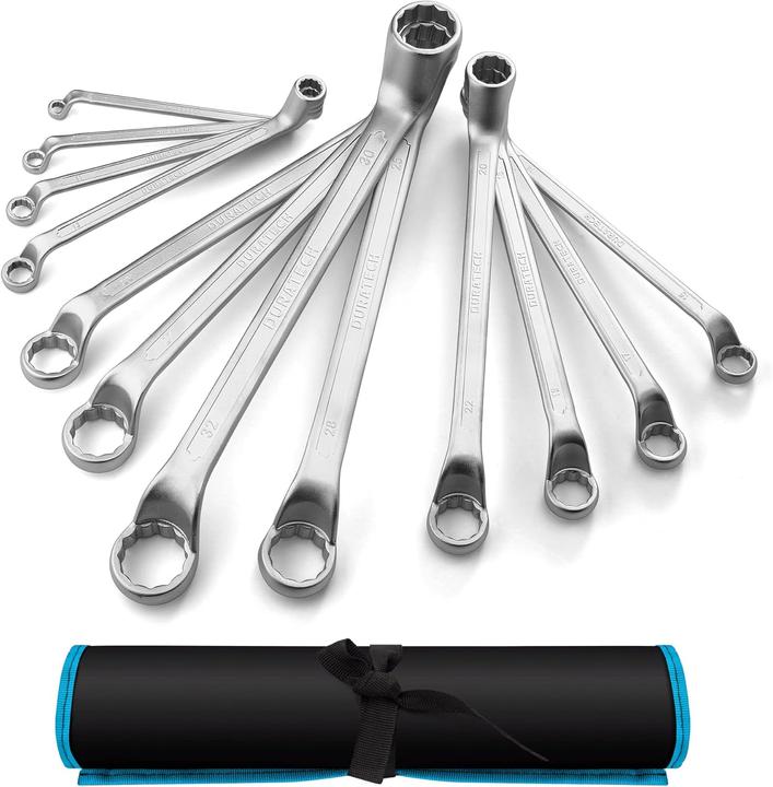 Produktbild Duratech 12-teiliger Doppelringschlüssel-Satz (32 mm, 19 mm, 6 mm, 12 mm, 24 mm, 14 mm, 22 mm, 16 mm, 23 mm, 10  mm, 21 mm, 18 mm, 27 mm, 7 mm, 31 mm, 17 mm, 11 mm, 15 mm, 26 mm, 30 mm, 8 mm, 28 mm, 9 mm, 29 mm, 13 mm, 20 mm, 25 mm)