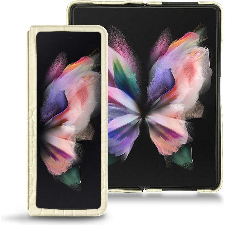 Noreve Lederschutzhülle (Samsung Galaxy Z Fold3), Smartphone Hülle, Weiss