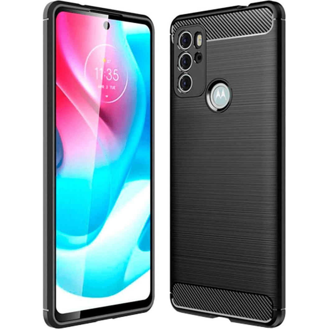 Just in Case Rugged TPU Back Cover Schwarz Motorola Moto G60s (Motorola Moto G60S), Smartphone Hülle, Schwarz