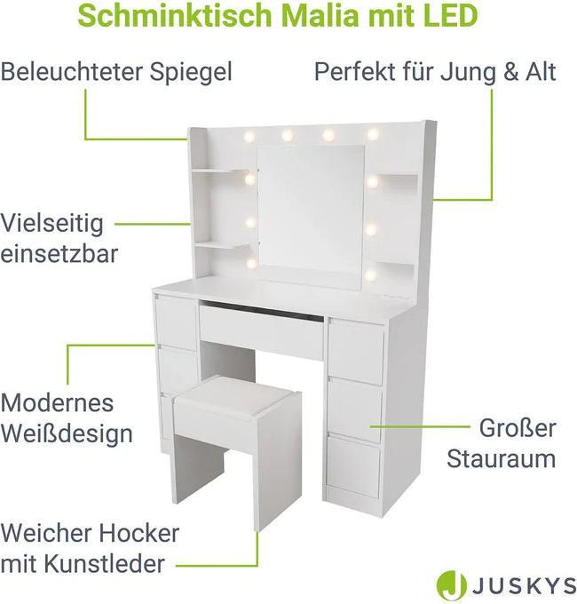 Immagine prodotto Juskys Malia (107 x 40 x 140 cm)