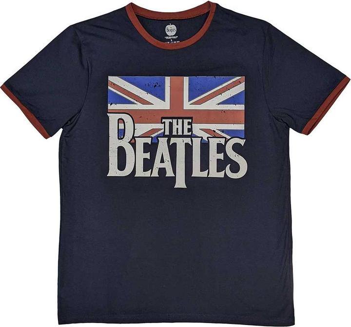 Produktbild The Beatles Drop T Logo & Vintage Flag Ringer (XXL)