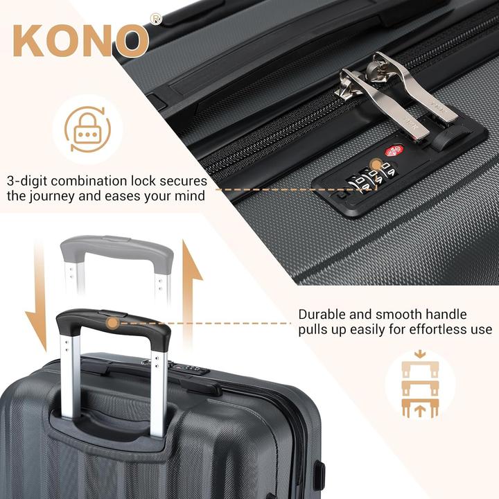Image du produit Kono Hartschalen-Reisekoffer mit 4 Rollen (62 l)