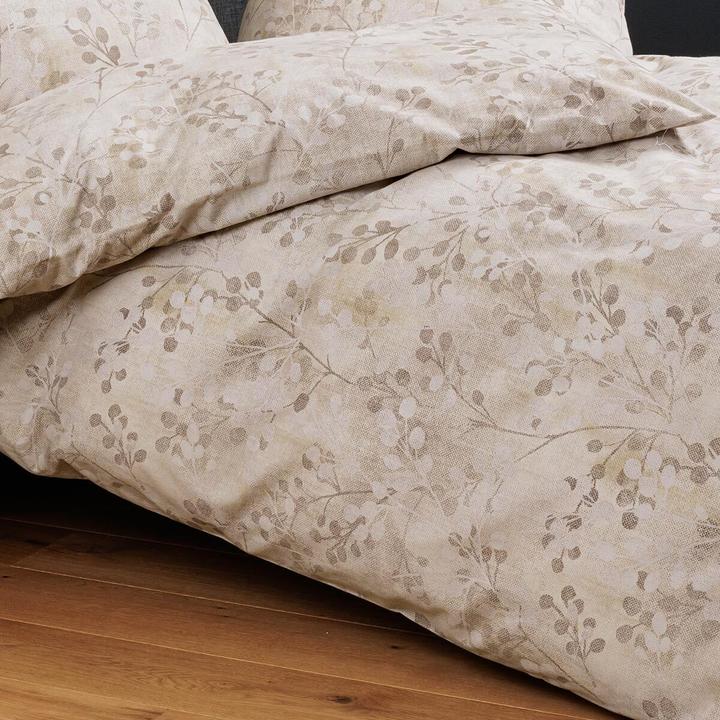 Produktbild Janine Soft-Cotton Bettwäsche Cortina 71003 natur silber (Bettwäsche Set, 155x220 cm + 80x80 cm)