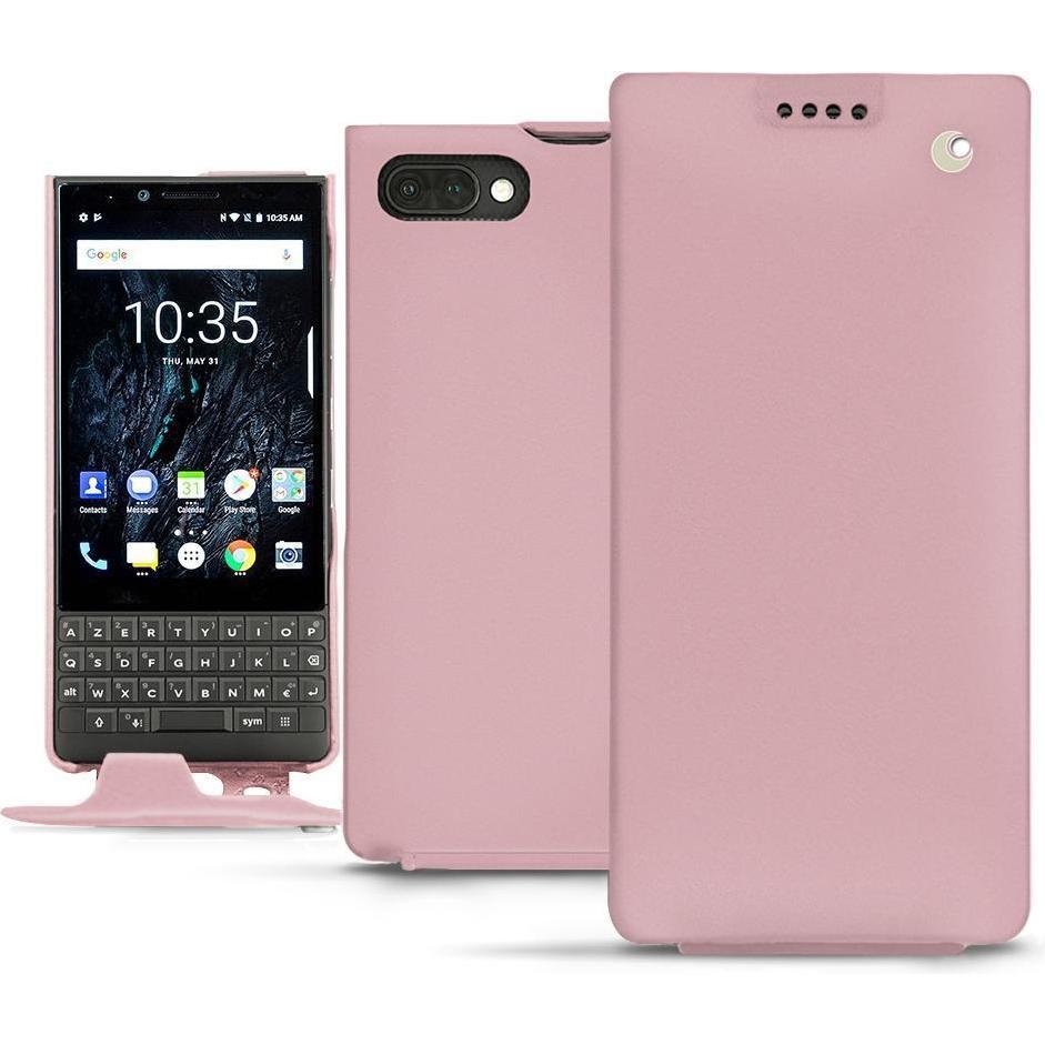 Noreve Lederschutzhülle vertikal (Blackberry KEY2), Smartphone Hülle, Rosa