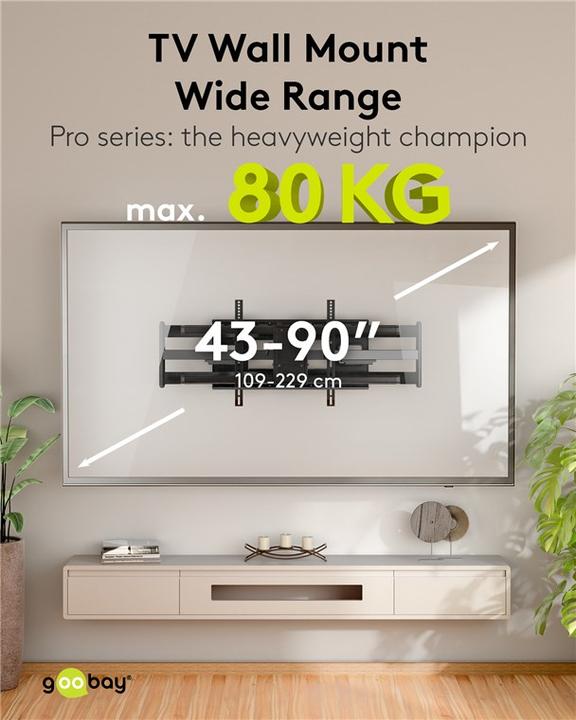 Produktbild Goobay Pro Fullmotion XL (Wand, 90", 80 kg)