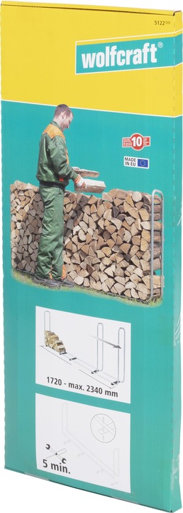 Immagine prodotto wolfcraft Aiuto per l'accatastamento della legna da ardere (234 x 31 x 104,5 cm)
