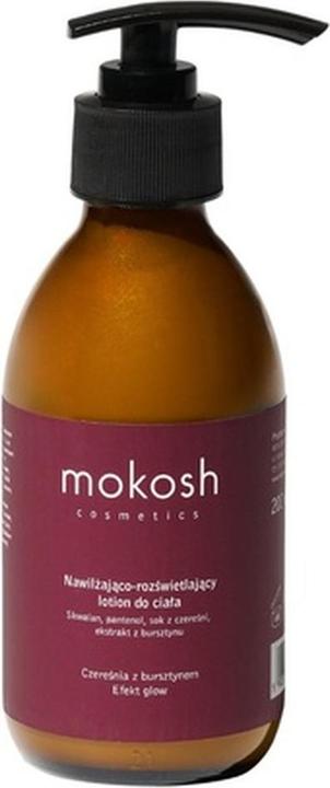 Actual product image Mokosh Moisturizing And Illuminating Body Lotion With Glow Effect Cherry With Amber 200ml (Body lotion, 200 ml)