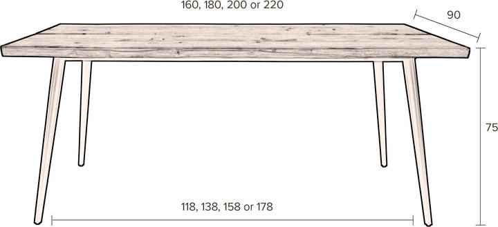 Produktbild Dutchbone Alagon (160 x 90 x 75 cm)