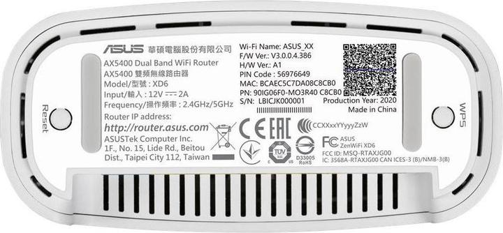 Image du produit ASUS Mesh-System ZenWiFi XD6 Einzeladapter