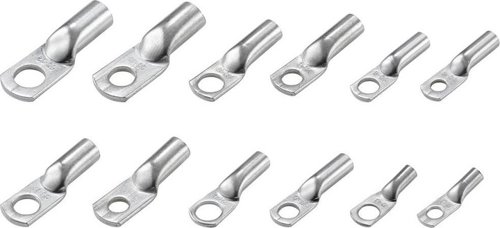 Actual product image Tru Components TC-11894512 Tubular cable lug range 6 - 50mm² with crimping pliers 6mm² 50mm² Silver 28