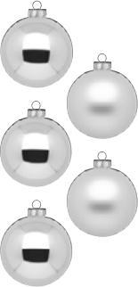Image du produit Inge’s Glas Christmas Decor Boule de Noël Frosty Silver Ø 8 cm 12 pièces (12 x)