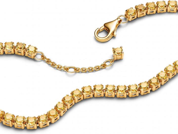 Immagine prodotto Pandora Bracciale Tennis Giallo Scintillante (18 cm, Dorato, Metallo)