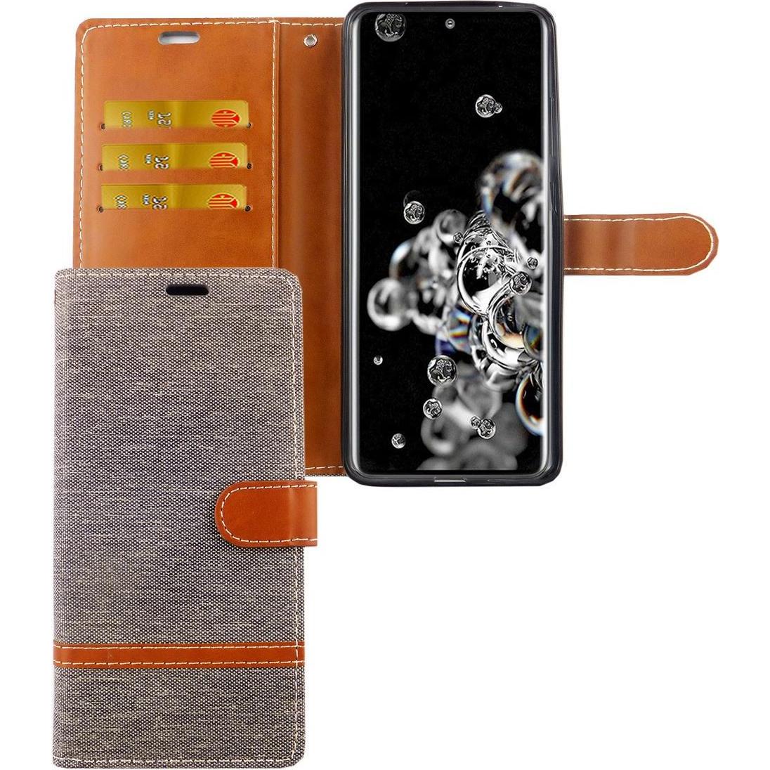 Thumbnail - König Design Hülle Handy Schutz für Samsung Galaxy S20 Ultra Case Cover Tasche Wallet Etui (Samsung Galaxy S20 Ultra), S...