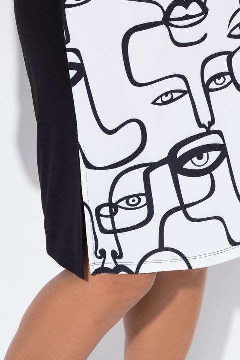 Produktbild Miamoda Jerseykleid, bequeme Passform, halb mit Scribble-Muster (54)