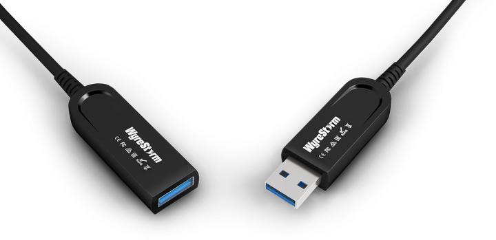 Actual product image WyreStorm CAB-UAOC-15-C, USB 3.2 gen 2 10Gbps Active Optical Extension Cable 15m (15 m, USB 3.2 Gen 2)
