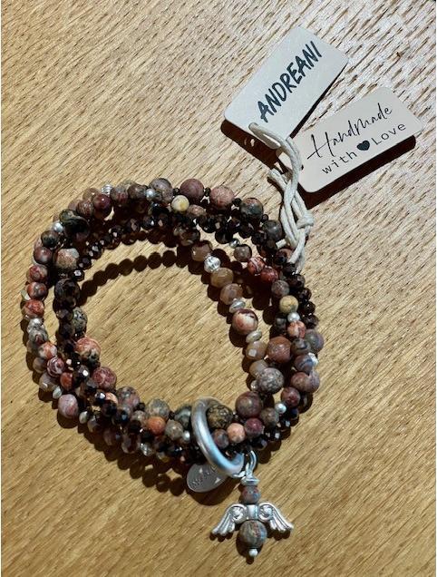 Immagine prodotto Andreani Armband aus echtem Leoparden Jaspis von (19 cm)