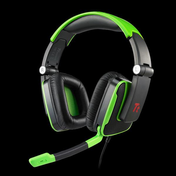 Actual product image Thermaltake Słuchawki eSports Shock One Zielone (HT-SHO001ECGR) (Cable)