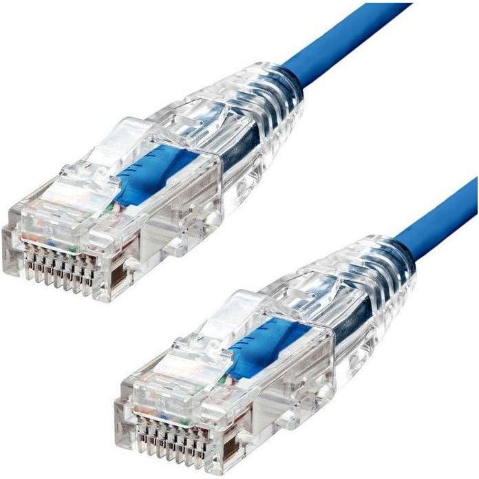 ProXtend Slim U/UTP CAT6A LSZH AWG 28 Blue 0.75M (U/UTP, CAT6a, 0.75 m), Netzwerkkabel