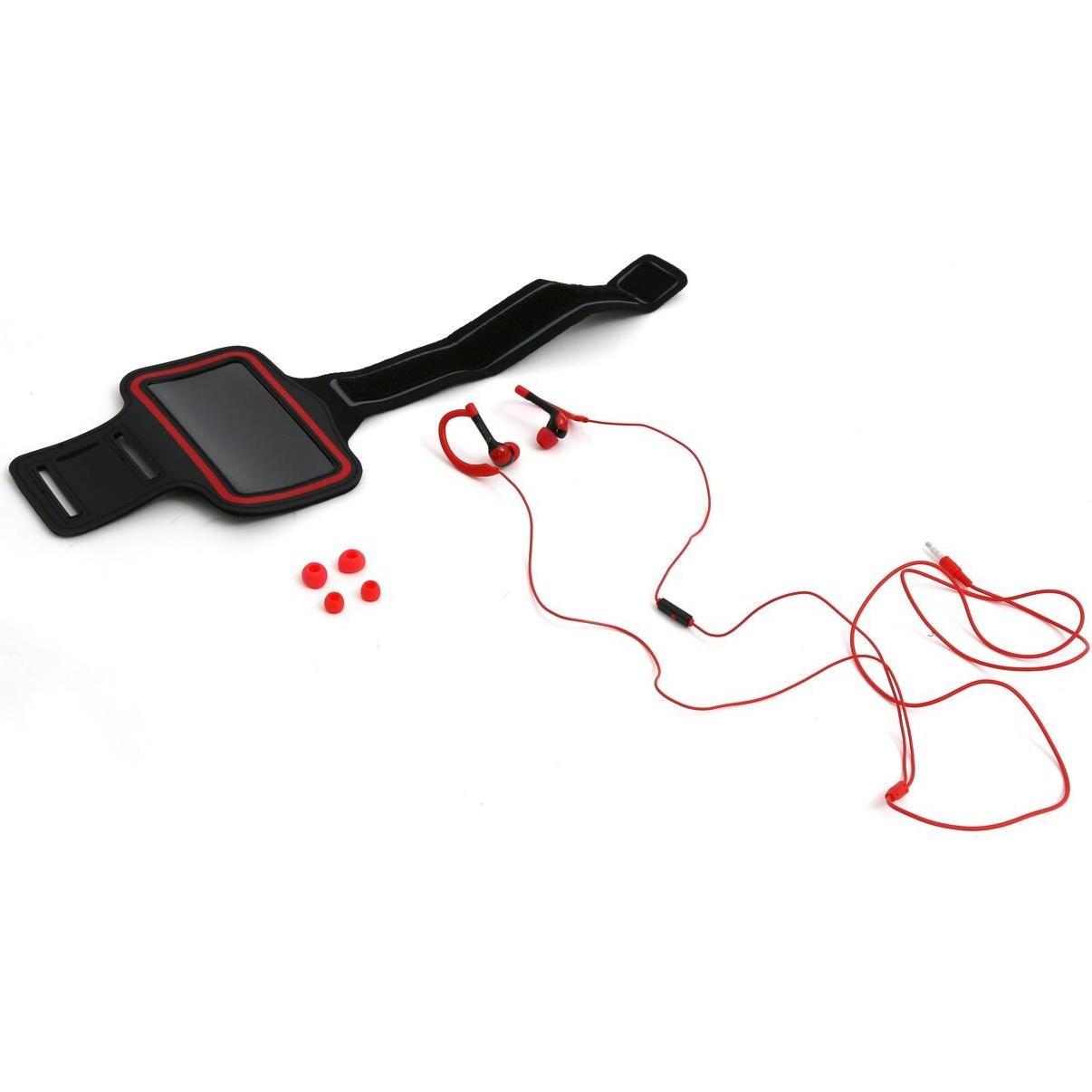 Thumbnail - Platinet PM1070R headphones/headset Ear-hook connector Red (ANC, Kabelgebunden), Kopfhörer, Rot