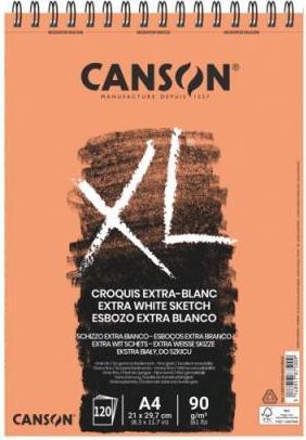 Image du produit Canson Sketch Extra (A4, Blanc, Couverture rigide)