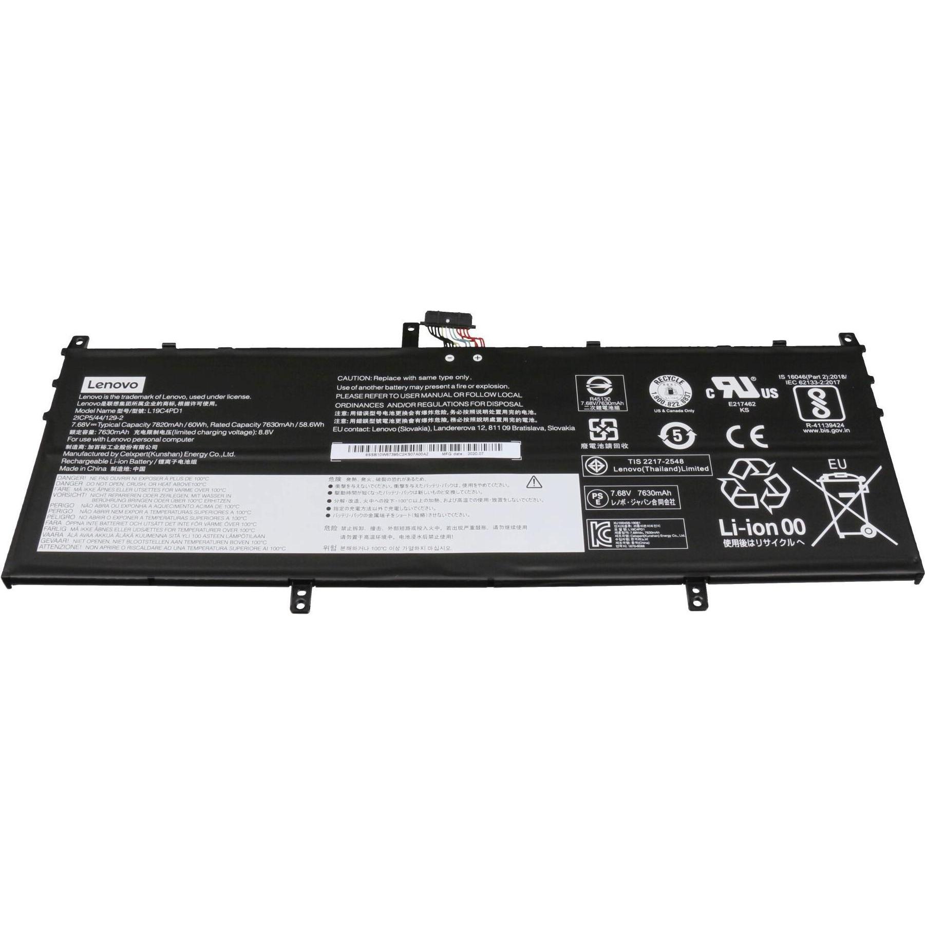Lenovo L19D4PD1 (4 Zellen, 7820 mAh), Notebook Akku