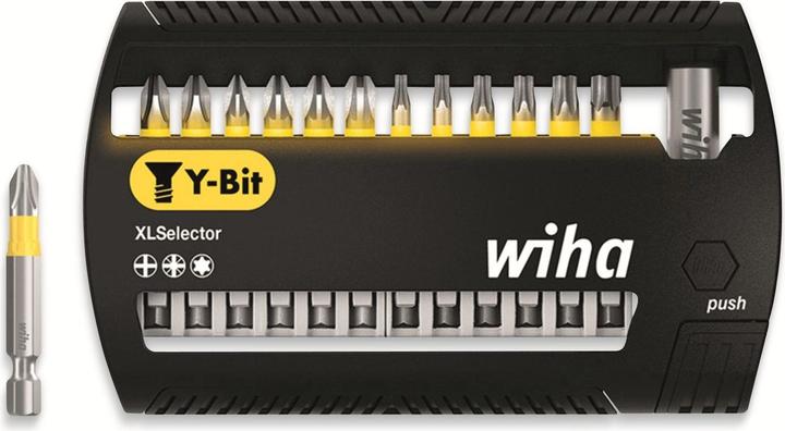 Produktbild Wiha Bit Set XLSelector Y-Bit 13tlg 50 mm PH, Pozidriv, TORX 1/4" E6,3 magnetischer Bithalter (Kreuz Phillips PH, Kreuz Pozidriv PZ)